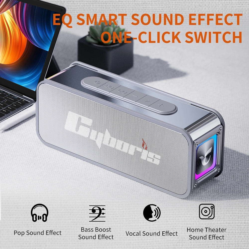 Loa Bluetooth Cao Cấp Cyboris S15 | Vỏ Kim Loại, Âm Thanh Hi-Fi, Đèn RGB 26 Dễ dàng chuyển đổi giữa 4 chế độ âm thanh chỉ với một nút bấm.