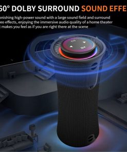 Loa Bluetooth Cyboris T16 | 80W, Thiết Kế Trụ, Cảm Ứng, Đèn RGB 23 am thanh stereo 360 cyboris t16