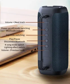 Loa Karaoke Bluetooth Cyboris T12 | 80W, Chống Nước IPX7, Kèm Micro Mini 16 cac cong ket noi cyboris t12