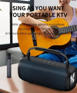 Loa Karaoke Bluetooth Cyboris T12 | 80W, Chống Nước IPX7, Kèm Micro Mini 17 cac cong ket noi cyboris t12 2