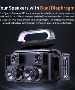 Loa Karaoke Bluetooth Cyboris X13 100W 18 cau truc 4 loa cyboris x13