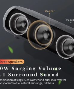 Loa Bluetooth Cyboris T9 | Soundbar Mini 80W, Âm Thanh 2.1 kênh, Pin 10400mAh 12 cau truc am thanh 2 1 kenh cyboris t9