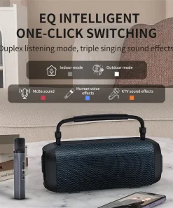 Loa Karaoke Bluetooth Cyboris T12 | 80W, Chống Nước IPX7, Kèm Micro Mini 19 che do am thanh eq cyboris t12