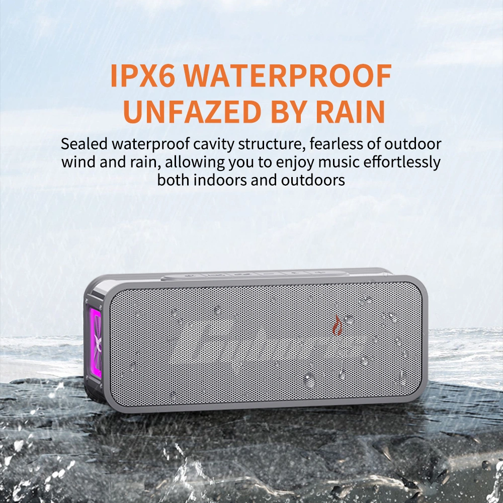 Loa Bluetooth Cao Cấp Cyboris S15 | Vỏ Kim Loại, Âm Thanh Hi-Fi, Đèn RGB 27 Chuẩn chống nước IPX6 giúp Cyboris S15 bền bỉ trước mọi điều kiện.