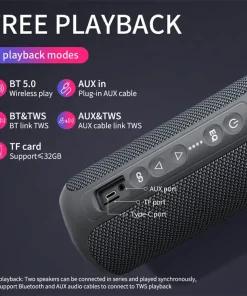 Loa Bluetooth Cyboris S7 | 40W, Chống Nước IPX7, Pin 16 Giờ 13 cong nghe ket noi tws cyboris s7