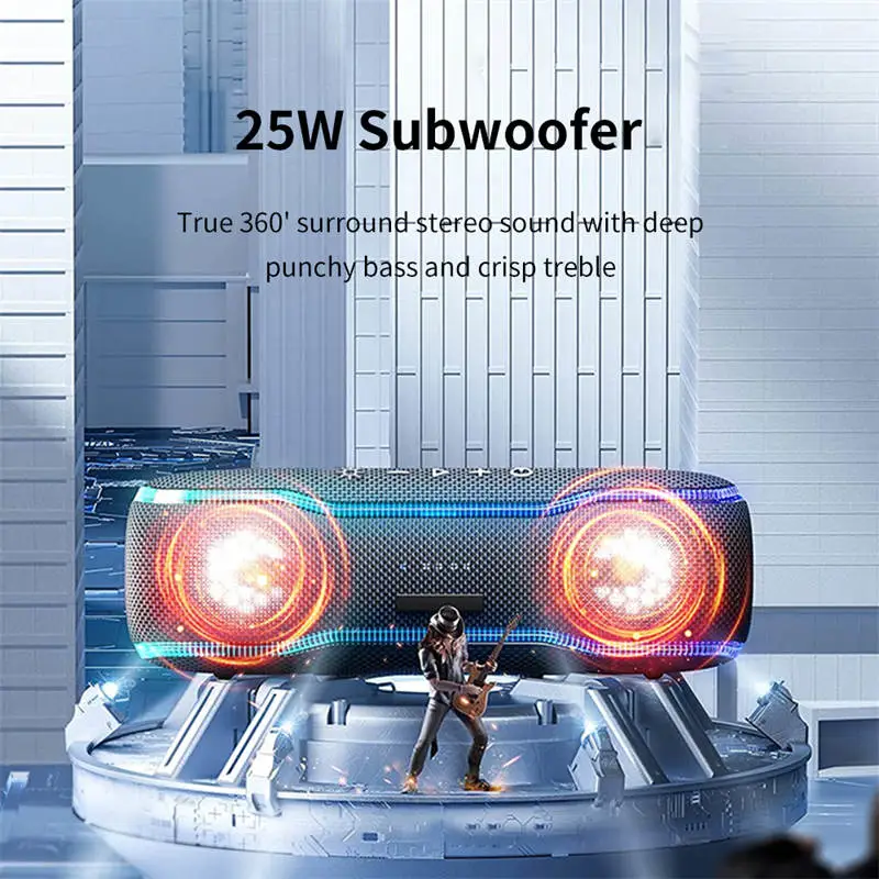 Loa Bluetooth Cyboris F10 | Đèn RGB, Âm Thanh 360°, Chống Nước 4 cong suat 25w cyboris f10