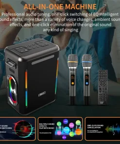 Loa Karaoke Cyboris X15 400W | Pin 30.000mAh, Sạc Nhanh 65W 20 den led rgb ambilight cyboris x15