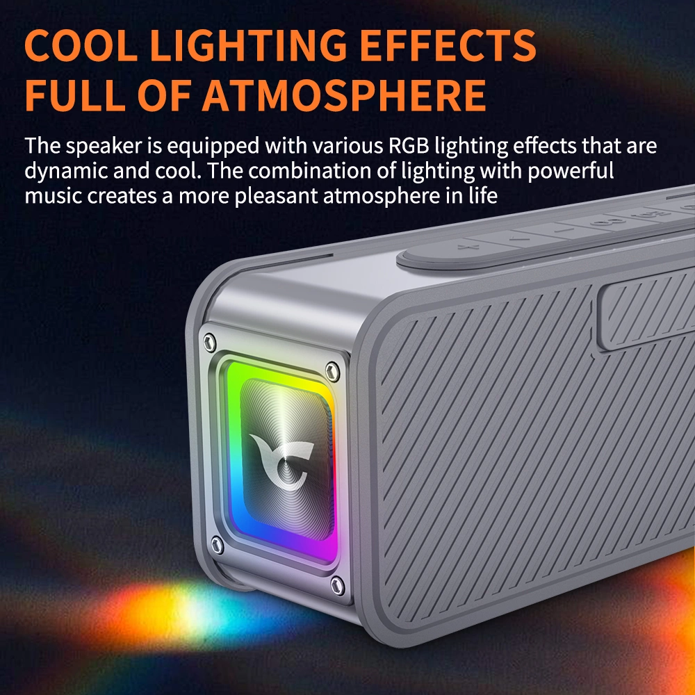 Loa Bluetooth Cao Cấp Cyboris S15 | Vỏ Kim Loại, Âm Thanh Hi-Fi, Đèn RGB 22 Thiết kế đẳng cấp của loa bluetooth Cyboris S15 với vật liệu kim loại cao cấp.