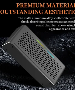 Loa Bluetooth Cao Cấp Cyboris T3 Pro | Vỏ Nhôm, Âm Thanh Hi-Fi, DSP 16 hieu ung den led rgb cyboris t3 pro