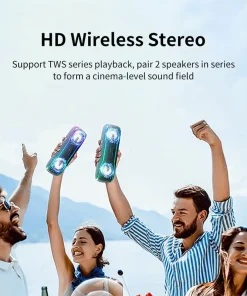 Loa Bluetooth Cyboris F10 | Đèn RGB, Âm Thanh 360°, Chống Nước 15 ket noi 2 loa tws cyboris f10