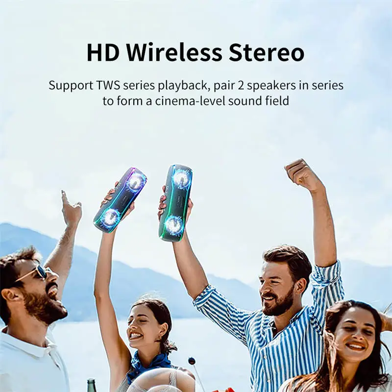 Loa Bluetooth Cyboris F10 | Đèn RGB, Âm Thanh 360°, Chống Nước 6 ket noi 2 loa tws cyboris f10