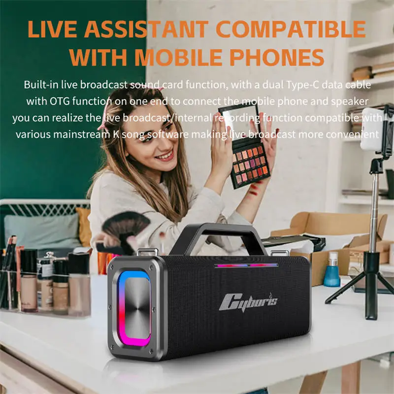 Loa Karaoke Cyboris Battleship X12 | 200W 29 Tính năng hát karaoke và livestream với sound card tích hợp của Cyboris X12