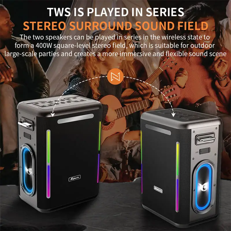 Loa Karaoke Cyboris X15 400W | Pin 30.000mAh, Sạc Nhanh 65W 35 ket noi tws 800w cyboris