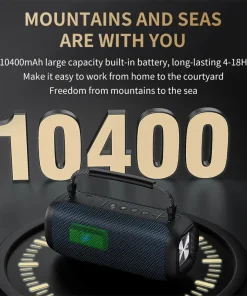 Loa Karaoke Bluetooth Cyboris T12 | 80W, Chống Nước IPX7, Kèm Micro Mini 25 pin 10400mah cyboris t12