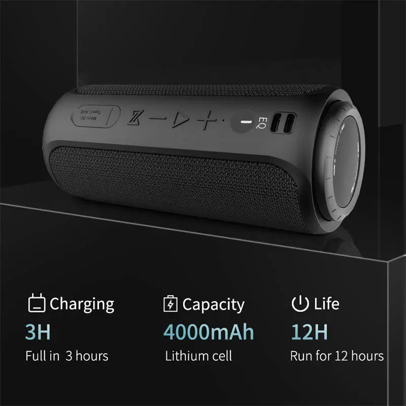 Loa Bluetooth Cyboris S12 | 30W, Âm Thanh Tự Nhiên, Chống Nước IPX7 11 pin 12 gio cyboris s12