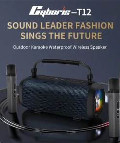 Loa Karaoke Bluetooth Cyboris T12 | 80W, Chống Nước IPX7, Kèm Micro Mini 27 tinh nang chinh cyboris t12
