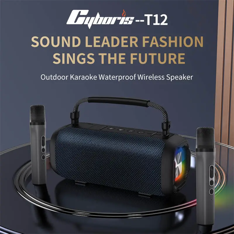 Loa Karaoke Bluetooth Cyboris T12 | 80W, Chống Nước IPX7, Kèm Micro Mini 14 tinh nang chinh cyboris t12