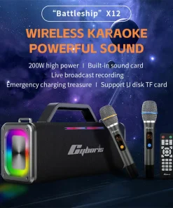 Loa Karaoke Cyboris Battleship X12 | 200W 23 tinh nang da phuong tien cyboris x12