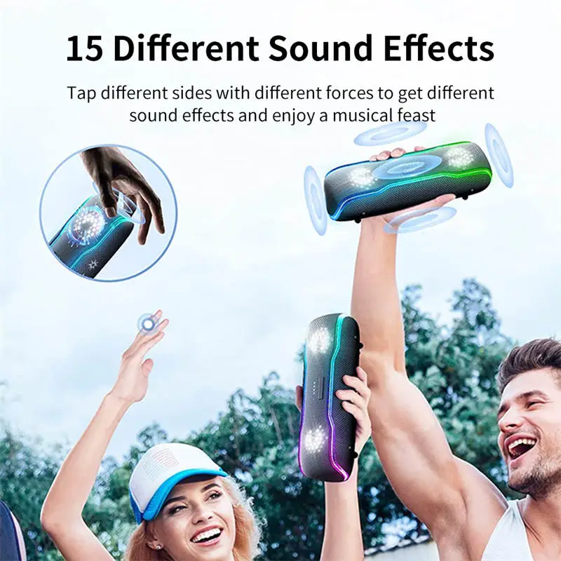 Loa Bluetooth Cyboris F10 | Đèn RGB, Âm Thanh 360°, Chống Nước 10 tinh nang danh trong cyboris f10