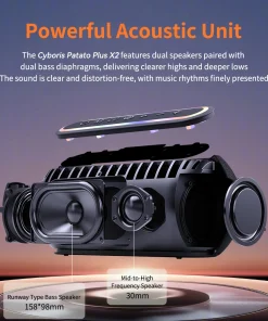 Loa Bluetooth Cyboris X2 | 60W, Đèn RGB, Âm Thanh Vòm 17 cau truc am thanh cyboris x2