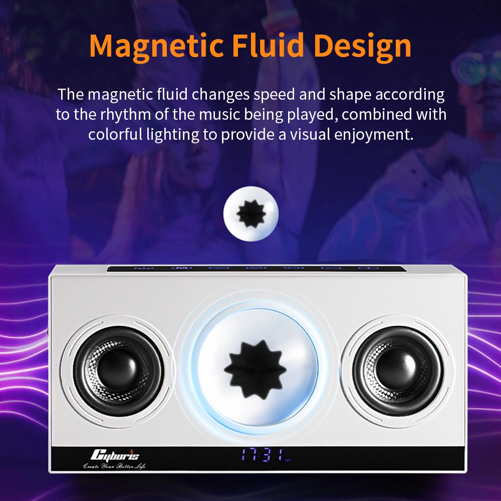 Loa Chất Lỏng Từ Tính Cyboris B1 | Đồng Hồ LED, Âm Thanh Vòm 30 Cyboris B1 - Sự kết hợp hoàn hảo giữa âm thanh, ánh sáng và công nghệ chất lỏng từ tính
