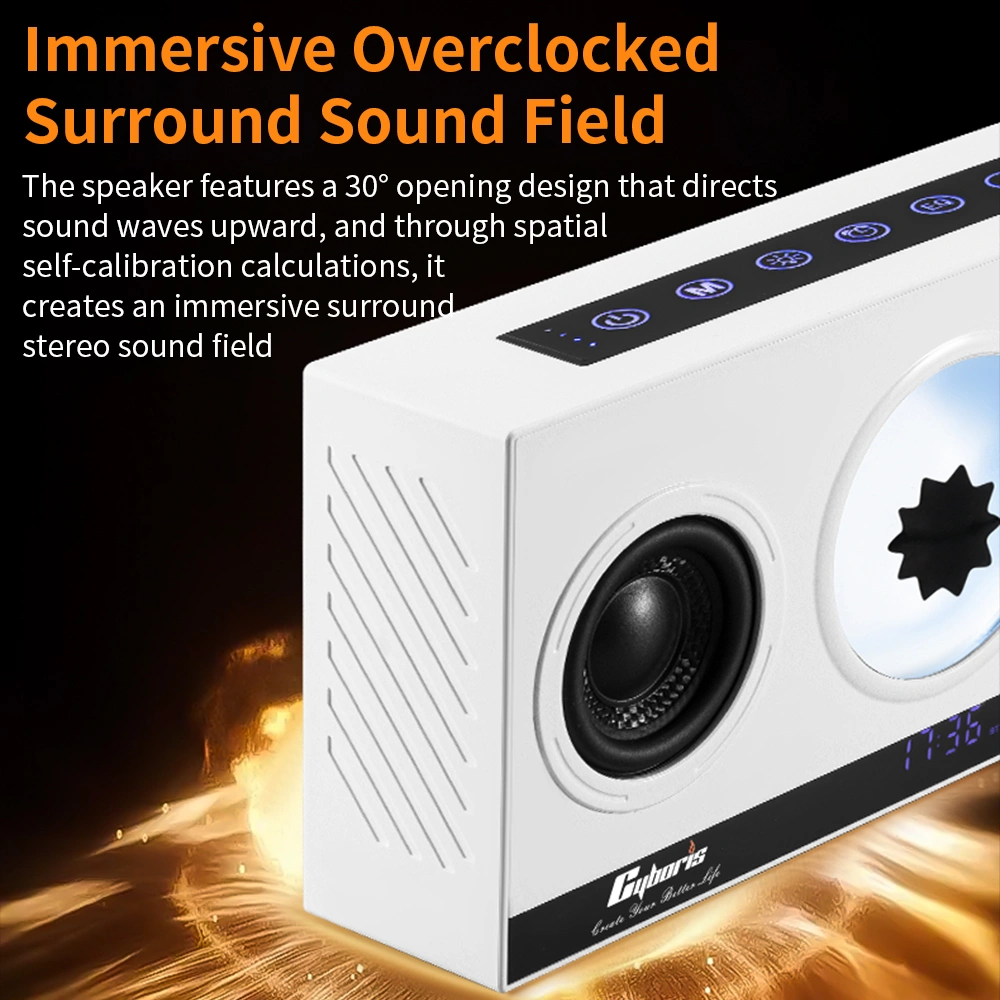 Loa Chất Lỏng Từ Tính Cyboris B1 | Đồng Hồ LED, Âm Thanh Vòm 31 che do nhieu mau sac cyboris b1