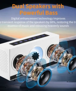 Loa Chất Lỏng Từ Tính Cyboris B1 | Đồng Hồ LED, Âm Thanh Vòm 21 cong nghe loa kep cyboris b1