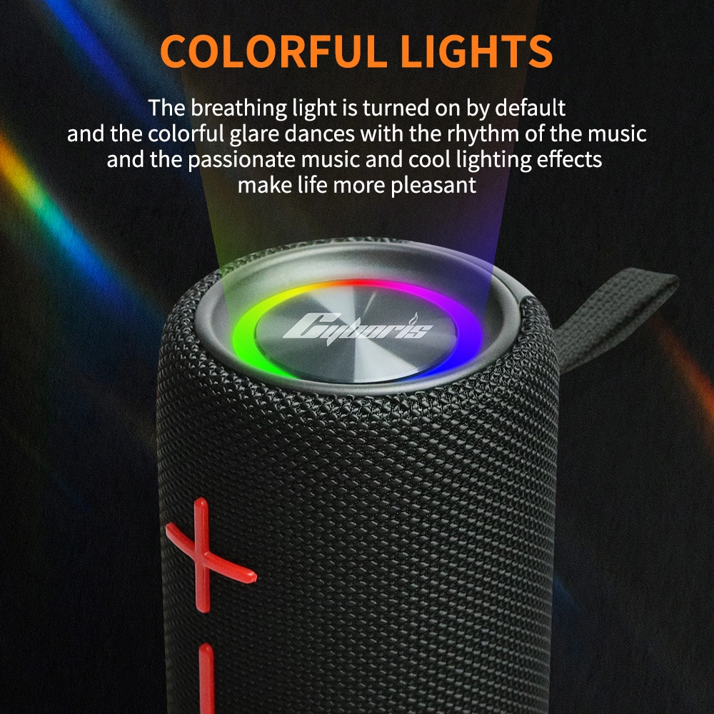 Loa Bluetooth 2 trong 1 Cyboris S11 | Tách Rời Nam Châm, Âm Thanh Hi-Fi 4 hieu ung den led rgb cyboris s11