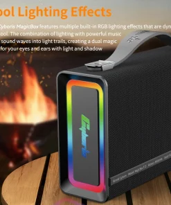 Loa Bluetooth Cyboris T15 | 100W, Âm Thanh 2.1 kênh, Đèn RGB 22 hieu ung den led rgb cyboris t15