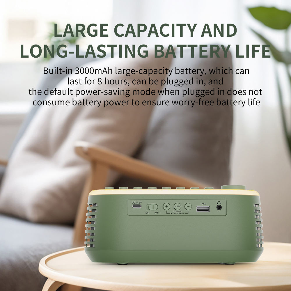 Loa đồng hồ Cyboris T13 | Tiếng Ồn Trắng, Đèn Ngủ, Báo Thức 4 ho tro giac ngu cyboris t13