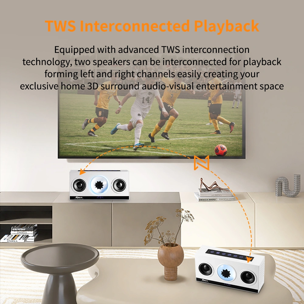 Loa Chất Lỏng Từ Tính Cyboris B1 | Đồng Hồ LED, Âm Thanh Vòm 10 ket noi 2 loa tws cyboris b1 2