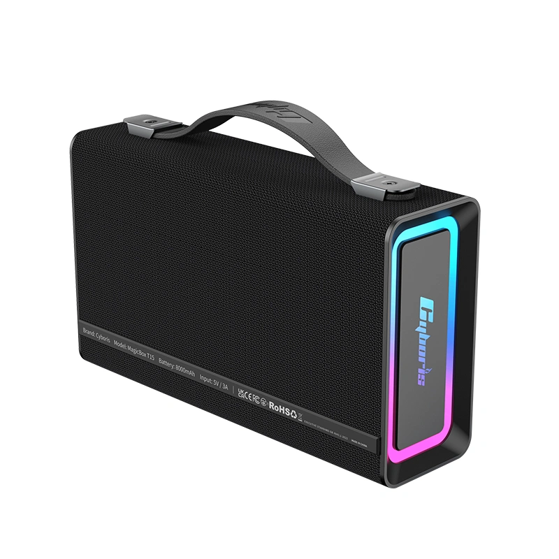 Loa Bluetooth Cyboris T15 | 100W, Âm Thanh 2.1 kênh, Đèn RGB 3 loa bluetooth cyboris magicbox t15 2