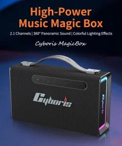 Loa Bluetooth Cyboris T15 | 100W, Âm Thanh 2.1 kênh, Đèn RGB 24 thiet ke nghe thuat cyboris t15