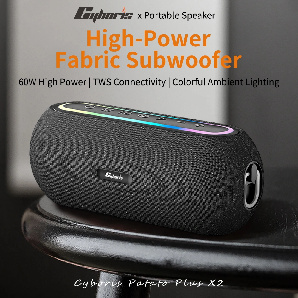 Loa Bluetooth Cyboris X2 | 60W, Đèn RGB, Âm Thanh Vòm 12 thiet ke thoi trang cyboris