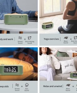 Loa đồng hồ Cyboris T13 | Tiếng Ồn Trắng, Đèn Ngủ, Báo Thức 11 tinh nang tieng on trang cyboris t13