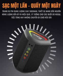 Loa Bluetooth Cyboris S1 | 10W, Đèn RGB, Siêu Nhỏ Gọn, Bảo hành 18 tháng 12 hieu ung den led rgb cyboris s1